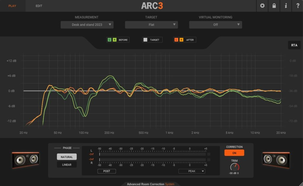 logiciel de calibration acoustique ARC3